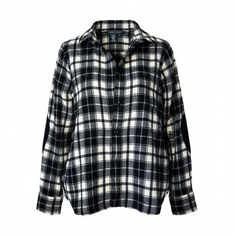 Ralph Lauren Black and White Plaid Shirt